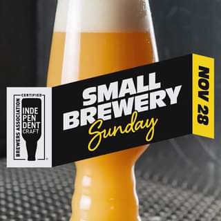 Today’s the day!! Small Brewery Sunday 🎉🍻 We look forward to celebrating our cra