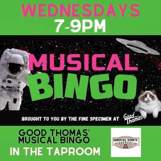 Tonight’s the night 🤩🎶 Good Thomas’ Musical Bingo makes its debut at Shovel Town