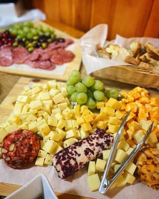 Off-menu charcuterie boards and specialty foods are always available for parties