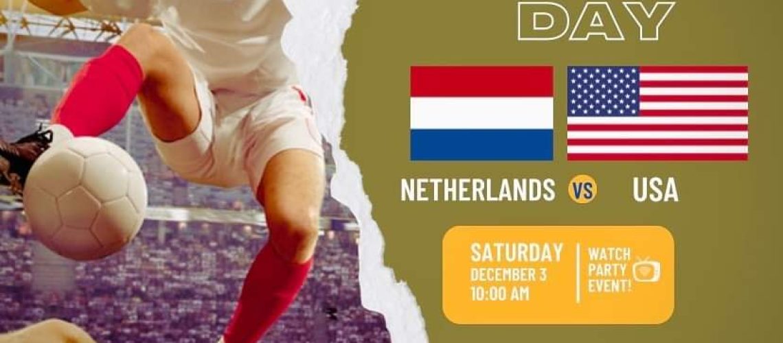 🇳🇱VS 🇺🇸 Another @fifaworldcup watch party event starts with us – tomorrow at 10a